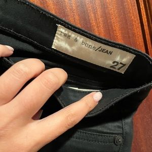 Rag & Bone Coated zip bottom pants